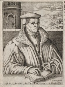 Retrato de Thomas Munzer de Christoffel van Sichem