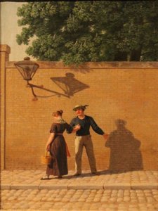 Danés:  En matros, som tager afsked med sin pige Un marinero despidiéndose de su chica de Christoffer Wilhelm Eckersberg