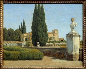 En los jardines de Villa Albani de Christoffer Wilhelm Eckersberg
