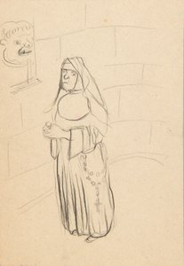 Boceto de una monja
