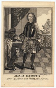 Retrato del Zarevich Alexei Petrovich de Rusia (1690-1718) de Christoph Weigel