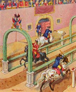 Ringelstechen / Ring Riding (litografía en color) de Christophe (1856 1945)