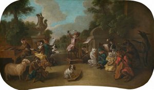 Singerie: El concierto, c. 1739 de Christophe Huet