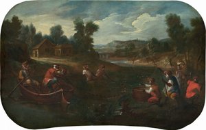 Singerie: Los Pescadores, c. 1739