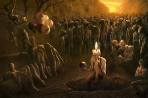 Una procesión a la luz de las velas de lo más surrealista de Christophe Kiciak