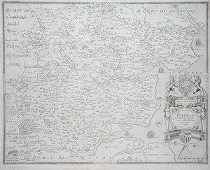 Mapa de Essex, grabado por William Web, publicado en 1645 de Christopher (after) Saxton