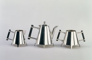 Juego de té de la tarde, hecho por James Dixon & Sons, Sheffield, diseñado c.1881