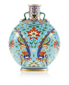 Jarrón cloisonné de Minton