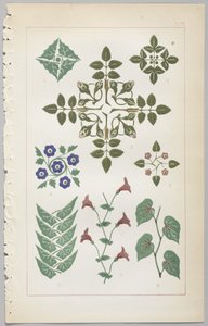 El arte del diseño decorativo: con un apéndice, dando las horas del día en que las flores se abren, publicado por Day & Son, Londres, 1862