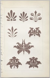 El arte del diseño decorativo: con un apéndice, dando las horas del día en que las flores se abren, publicado por Day & Son, Londres, 1862 de Christopher Dresser