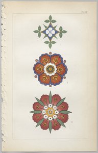 El arte del diseño decorativo: con un apéndice, dando las horas del día en que las flores se abren, publicado por Day & Son, Londres, 1862 de Christopher Dresser