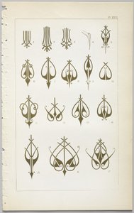 El arte del diseño decorativo: con un apéndice, dando las horas del día en que las flores se abren, publicado por Day & Son, Londres, 1862 de Christopher Dresser