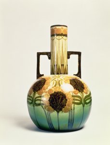 Jarrón, decorado por Clarissa Ault, c.1890 de Christopher Dresser