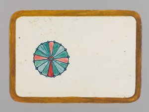 Pequeña tarjeta con crisantemo estilizado, ca. 1880. Acuarela, tinta negra y pintura metalizada. de Christopher Grant La Farge