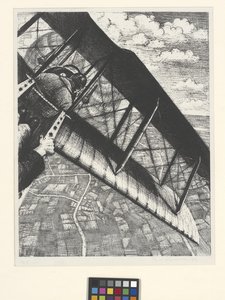 Construyendo aviones: Banking At 4,000 Feet (litografía)