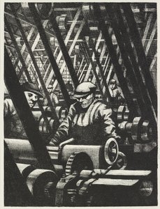 Haciendo el motor, 1917 de Christopher Richard Wynne Nevinson