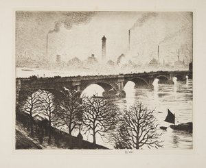 Waterloo Bridge from a Savoy Window, pub.1925 (aguafuerte)