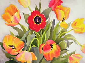 Tulipanes Naranjas y Rojos de Christopher Ryland