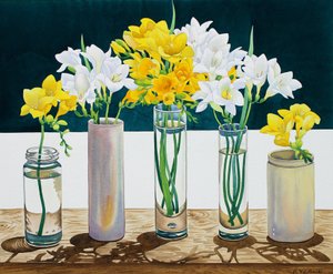 Naturaleza Muerta con Fresias de Christopher Ryland