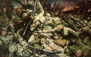 Los galeses en el bosque de Mametz (óleo sobre lienzo)