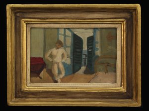 Niño en el dormitorio, c.1920 de Christopher Wood