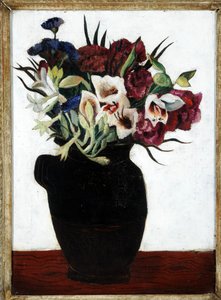 Flores en una Jarra Negra de Christopher Wood