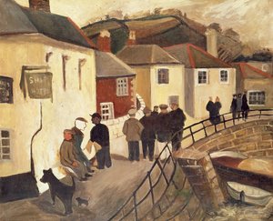 El Hotel Ship, Mousehole, Cornwall, 19289 de Christopher Wood