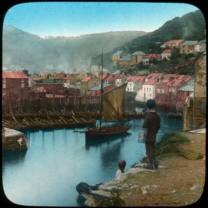 Polperro, Cornualles, finales del siglo XIX o principios del siglo XX