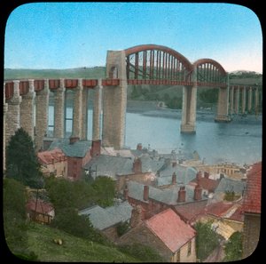 Puente Royal Albert, Saltash, Cornualles, finales del siglo XIX o principios del XX de Church Army Lantern Department
