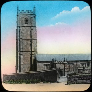 Iglesia de St Buryan, Cornualles, finales del siglo XIX o principios del siglo XX