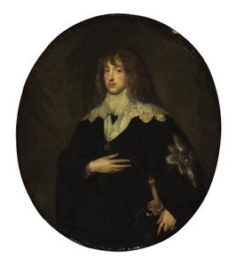 Retrato del Príncipe Carlos Luis, Elector Palatino (1617-1680) como Caballero de la Orden de la Jarretera de Circle of Anthony van Dyck