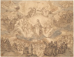 La Virgen, Reina del Cielo de Circle of Francesco Vanni