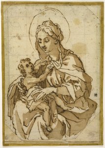 Virgen y niño de Circle of Francesco Vanni