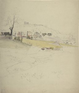 Vista de una mina en el borde de una ciudad, 1840-49 de Circle of John Ruskin.