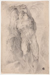 Desnudo Masculino Atado a un Árbol de Circle of Peter Paul Rubens