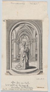 Virgen y Niño en una Iglesia, también conocida como la Virgen de Van Maelbeke de Circle of the Brothers Wierix.