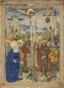 La crucifixión de Circle of the Housebook Master