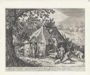 Cristo en el redil de Claes Jansz. Visscher (II)