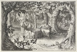 Cristo y la mujer samaritana de Claes Jansz. Visscher (II)