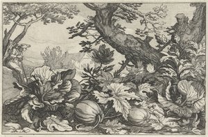 Paisaje con calabazas y carbón. Paisajes con fincas (título de la serie)