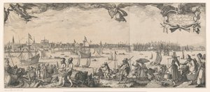 Perfil de Amsterdam, visto desde el IJ (parte derecha)