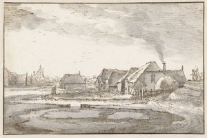 Spaarndammerdijk cerca de Braakjes de Claes Jansz. Visscher (II)
