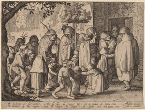 Procesión de leprosos festivos