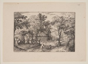 El camino hacia Heemstede, desde las vistas de los alrededores de Haarlem (Plaisante Plaetsen) de Claes Jansz. Visscher