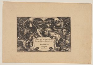 Portada, de Paisajes (Verscheyden aerdige Lanthuysen...) de Claes Jansz. Visscher
