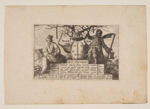Portada, de Vistas en los alrededores de Haarlem (Plaisante Plaetsen) de Claes Jansz. Visscher