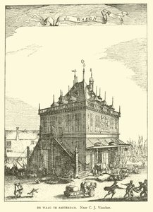 Waag (Casa de Pesaje) de Ámsterdam de Claes Jansz Visscher