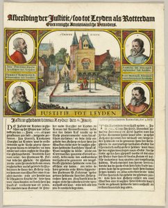 Ejecución de arminianos en Leiden de Claes Jansz. Visscher II