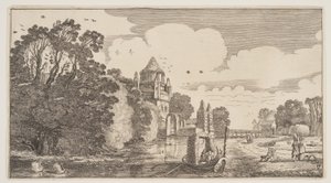 El "Kleine Houtpoort" en Haarlem, de Paisajes (Playsante Lantschappen)