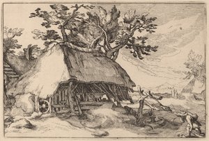 Un granero de Claes Jansz Visscher after Abraham Bloemaert after Boëtius Adams Bolswert